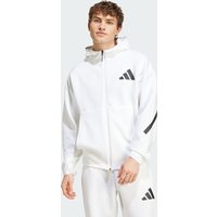 adidas Chamarra Deportiva Con Gorro Z.N.E. Cierre Frontal Blanco - Hombre