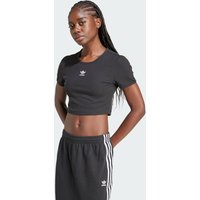 adidas Playera Essentials Acanalada Negro - Mujer