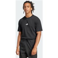 adidas Playera de Tejido de Punto Jersey Essentials Con Logo Pequeño Negro - Hombre