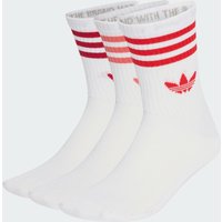 Meias de Cano Médio 3-Stripes – 3 Pares