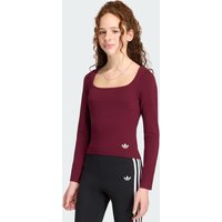 SLIM FRONT SQUARE COLLAR Long-Sleeve Top T-Shirt