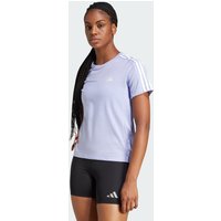 adidas Playera Own The Run 3 Franjas Violeta Tone - Mujer