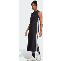 adidas Vestido Essentials Largo Con Espalda Cruzada y Las 3 Franjas Negro - Mujer