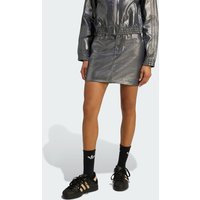 adidas Falda 3 Franjas DE Tejido Denim Plata Gris - Mujer