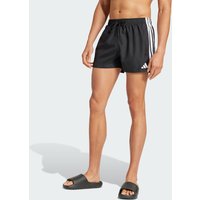 adidas Shorts de Natación 3 Franjas 3 Pulgadas Negro - Hombre
