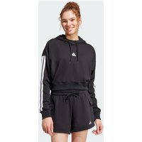 Moletom Capuz Essentials French Terry Crop 3 Listras Mulher adidas