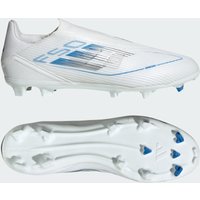adidas F50 League Laceless FG/MG Blanc Bleu Gris Chaussure F50 League sans lacets terrain souple / multi-surfaces