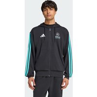 adidas MERCEDES - AMG PETRONAS FORMULA 1 TEAM DNA FULL ZIP HOODY Motorsport XS Men Black / Semi Green Rush