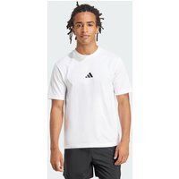 adidas Playera de Tejido de Punto Jersey Essentials Con Logo Pequeño Blanco - Hombre