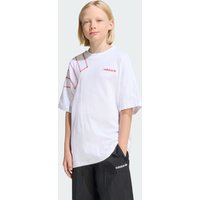 adidas Playera Blocked Holgada Blanco - Niño