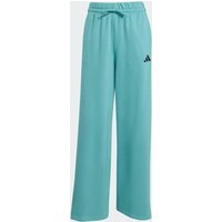 adidas Pantalones 3 Franjas Con Animal Print y Dobladillo Abierto Powder Teal - Mujer