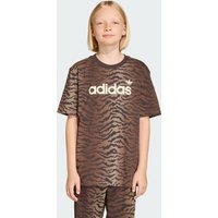 adidas Playera Loose Aop Night Marrón - Niño