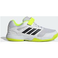 adidas Speedcourt Kids Velcro Blanc Jaune Chaussure Speedcourt Indoor Enfants