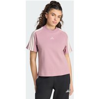 Adidas Kit 3-stripes T-shirt Women T-Shirts - Purple - Size L (16-18) - Cotton Jersey