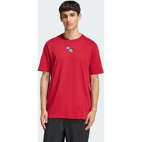 adidas Playera Graphic Mini Embroidery Football Active Maroon - Hombre
