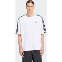 adidas Playera Adicolor Extragrande Con Las 3Ā Franjas Blanco - Hombre