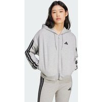Essentials 3-Stripes French Terry Full-Zip Hoodie
