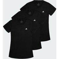 adidas 3-pack Playeras Algodón Negro - Mujer