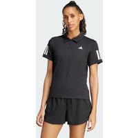 adidas Playera Polo de Tenis Club Climacool 3 Franjas Negro - Mujer