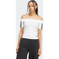 adidas Playera Adicolor Bandeau de Manga Corta Blanco - Mujer