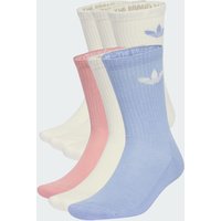 Adidas Crew Socks 6 Pack Chalk Blue Wonder Mauve Offwhite, S