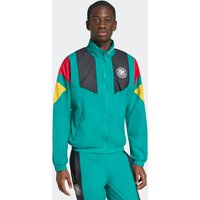 Adidas Germany Men Track Tops - Green - Size M - Nylon