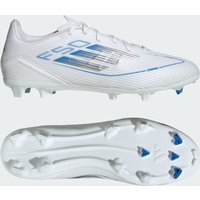 adidas F50 League FG/MG Blanc Bleu Gris Chaussure F50 League terrain souple / multi-surfaces