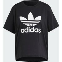 adidas Playera Adicolor Trifolio Boxy Negro - Mujer