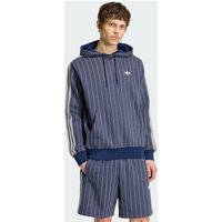 Adidas Pinstripes Hoodie Men Hoodies - Blue - Size XL - Cotton Jersey