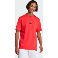 adidas Playera de Tejido de Punto Jersey Essentials Con Logo Pequeño Pure Ruby - Hombre