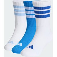 adidas Calcetines A Media Pantorrilla 3 Franjas Sportswear Acolchados, Paquete DE 3 Pares Ray Azul -