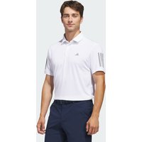adidas Playera Polo Performance 3 Franjas Blanco - Hombre