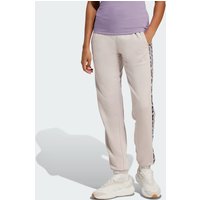 adidas Pants Seasonal Essentials Leopard Print 3 Franjas de Tela French Terry Ice Morado - Mujer