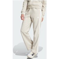adidas Pants Essentials 3 Tiras Dobladillo Abierto Felpa Francesa Beige - Mujer