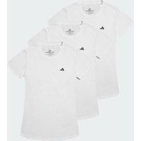 adidas 3-pack Playeras Algodón Blanco - Mujer