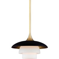 Barron Pendant Light, Black/Brass - Andrew Martin