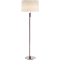 Riga Floor Lamp, Floor Lamp, Polished Nickel / Clear Glass - Andrew Martin