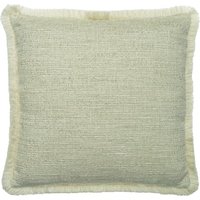 Wren Moss, Sustainable Feather, Cushion, 55cm x 55cm - Andrew Martin Sophie Paterson With Trim/Fringe & Cotton Blend & Linen Blend & Viscose Blend & W