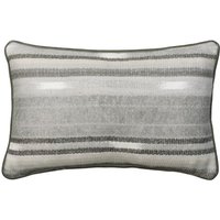 Nineveh Smoke, Sustainable Feather, Cushion, 55cm x 35cm, Slate - Andrew Martin Linen & Linen Blend & Viscose Blend Stripe