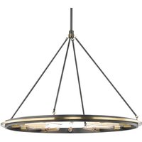 Chambers Pendant Bronze, Chandelier, Large, Black/Brass - Andrew Martin