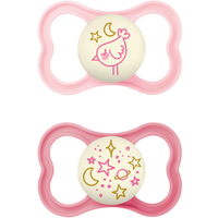 MAM Chupete Supreme Night Rosa Mate +6m 2 uds
