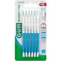 Gum Cepillos Interdentales Bi-Direction 0,9mm Azules 6 Uds