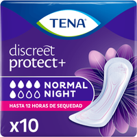TENA Discreet Protect+ Normal Night Mujer Incontinencia 10 uds