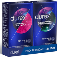 Durex Preservativos Placer Prolongado 12 uds + Mutual Climax 12 uds
