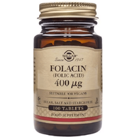 Solgar Folacín Ácido Fólico 400 mcg 100 Comprimidos