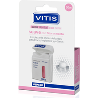 Vitis Seda dental con cera suave con flúor y menta 50 m + 5 m