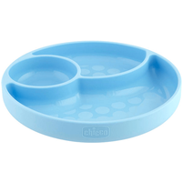 Chicco Plato con Ventosa y Compartimentos +12m Azul