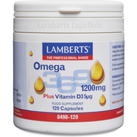 Lamberts Omega 3,6,9 1200mg más Vitamina D3 120 Cápsulas