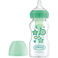 Dr Brown's Biberón Options+ Boca Ancha Estrellas Verde 270 ml