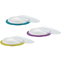 Nuk Easy Learning Plato con Tapa 8m+ Verde, Azul o Lila